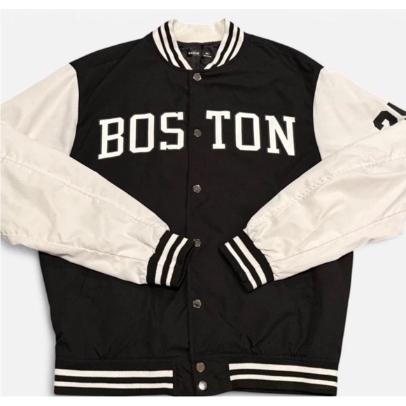 Boston Black and White Varsity Jacket Small - Picture 1 of 6